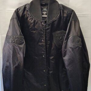 Raider Black on Black Satin Jacket